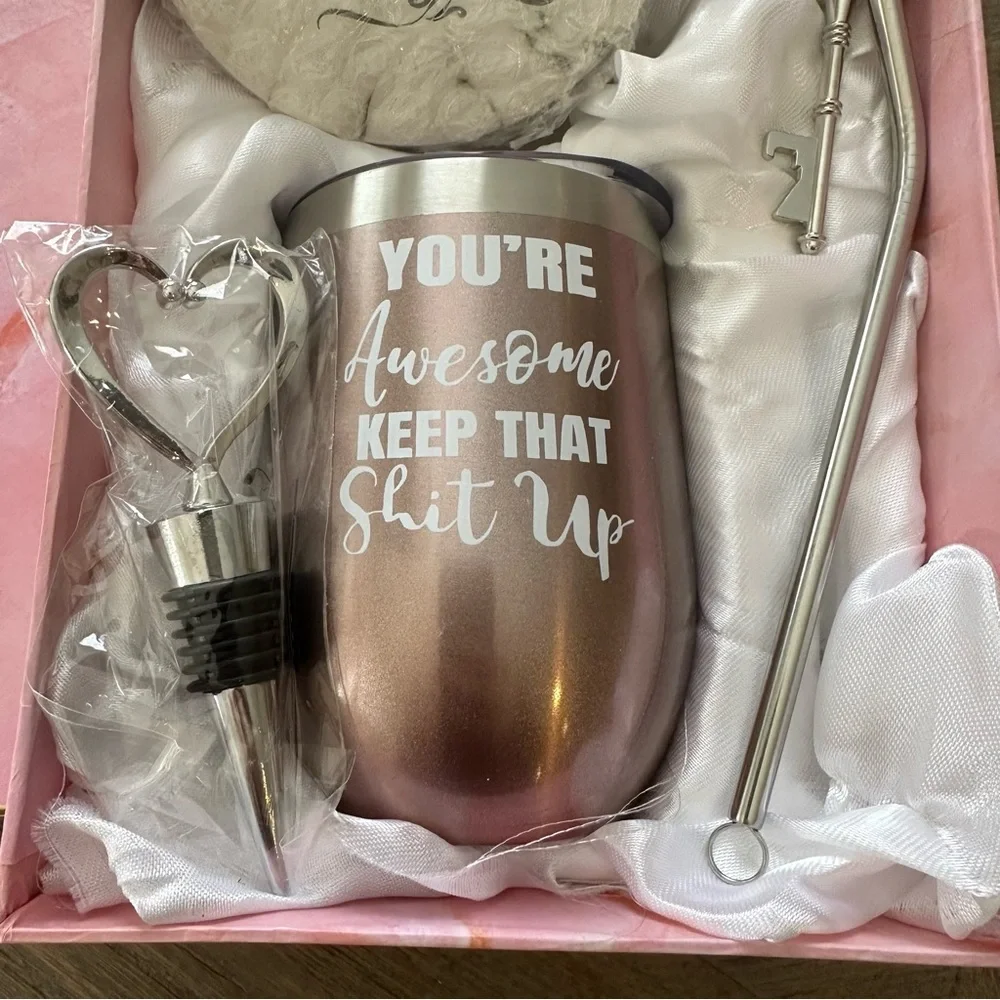 You’re Awesome, Keep That Shit Up Wine Tumbler Set